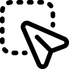 selection line icon. Clean and minimalist vector icon for websites, mobile apps, presentations, and logos. Fully scalable and customizable for any project.