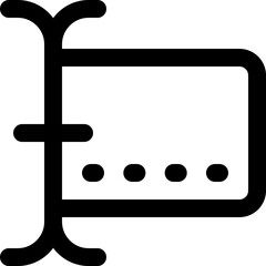 type line icon. Clean and minimalist vector icon for websites, mobile apps, presentations, and logos. Fully scalable and customizable for any project.