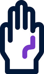 hand duotone icon. Sleek and modern vector icon for websites, mobile apps, marketing materials, and corporate design. Fully scalable and ready to use.