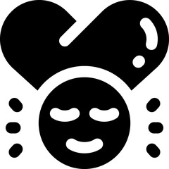 self love glyph icon. Strong and solid vector icon for websites, mobile interfaces, presentations, and visual branding. High quality and easy to edit.