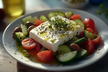 Light and Refreshing Greek Salad with Feta Cheese