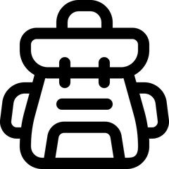 backpack line icon. Clean and minimalist vector icon for websites, mobile apps, presentations, and logos. Fully scalable and customizable for any project.