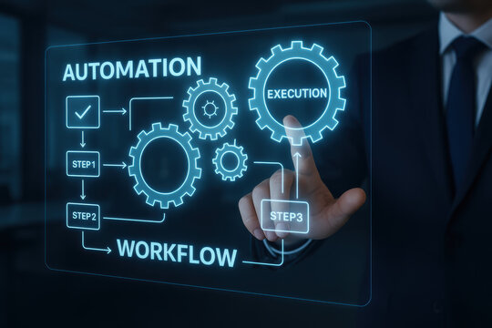 Automation and execution guide workflow and process operation in a futuristic digital business environment