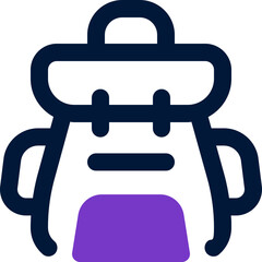 backpack duotone icon. Sleek and modern vector icon for websites, mobile apps, marketing materials, and corporate design. Fully scalable and ready to use.