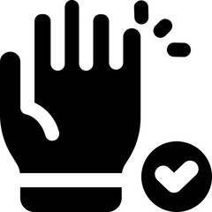 protective gloves glyph icon. Strong and solid vector icon for websites, mobile interfaces, presentations, and visual branding. High quality and easy to edit.