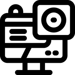 action camera line icon. Clean and minimalist vector icon for websites, mobile apps, presentations, and logos. Fully scalable and customizable for any project.