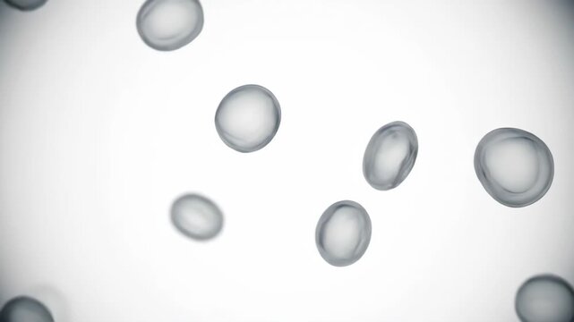 Microscopic view of circulating blood cells, vital for oxygen transport in the body.