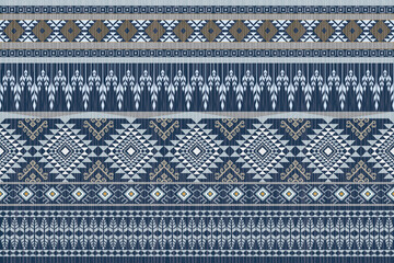 Seamless Ikat ethnic patterns, perfect for textile, fashion design, fabric printing, and home decor. Inspired by traditional with modern color Ideal for background