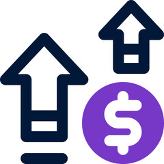 growth duotone icon. Sleek and modern vector icon for websites, mobile apps, marketing materials, and corporate design. Fully scalable and ready to use.