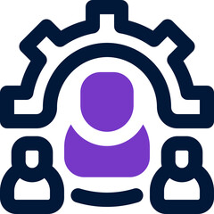 team management duotone icon. Sleek and modern vector icon for websites, mobile apps, marketing materials, and corporate design. Fully scalable and ready to use.