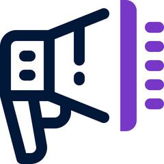 megaphone duotone icon. Sleek and modern vector icon for websites, mobile apps, marketing materials, and corporate design. Fully scalable and ready to use.