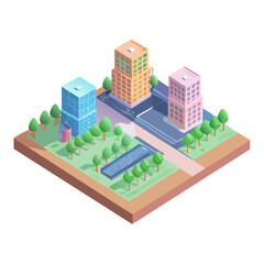 isometric city of the city