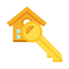 house key with golden key