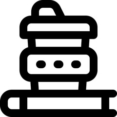 coffee line icon. Clean and minimalist vector icon for websites, mobile apps, presentations, and logos. Fully scalable and customizable for any project.