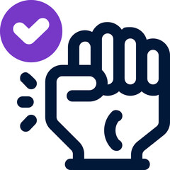 Obraz premium responsibility duotone icon. Sleek and modern vector icon for websites, mobile apps, marketing materials, and corporate design. Fully scalable and ready to use.