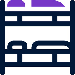 bunk bed duotone icon. Sleek and modern vector icon for websites, mobile apps, marketing materials, and corporate design. Fully scalable and ready to use.