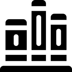 books glyph icon. Strong and solid vector icon for websites, mobile interfaces, presentations, and visual branding. High quality and easy to edit.