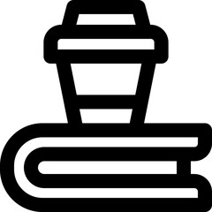 coffee line icon. Clean and minimalist vector icon for websites, mobile apps, presentations, and logos. Fully scalable and customizable for any project.