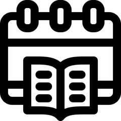 calendar line icon. Clean and minimalist vector icon for websites, mobile apps, presentations, and logos. Fully scalable and customizable for any project.