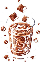 Fantasy Chocolate Milk with Magical Cocoa Swirls