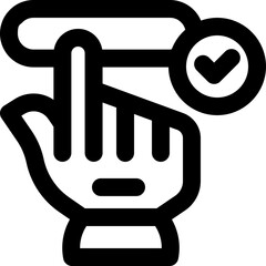 booking line icon. Clean and minimalist vector icon for websites, mobile apps, presentations, and logos. Fully scalable and customizable for any project.