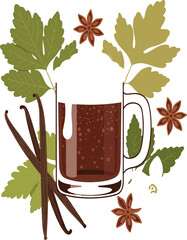 Refreshing Root Beer Float Scene with Summer Props