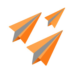 vector illustration of origami paper plane
