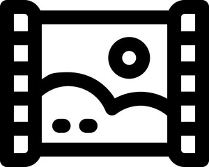 documentary line icon. Clean and minimalist vector icon for websites, mobile apps, presentations, and logos. Fully scalable and customizable for any project.