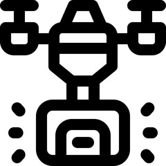 drone line icon. Clean and minimalist vector icon for websites, mobile apps, presentations, and logos. Fully scalable and customizable for any project.