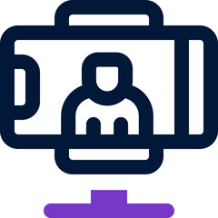 vlog duotone icon. Sleek and modern vector icon for websites, mobile apps, marketing materials, and corporate design. Fully scalable and ready to use.