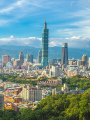 Obraz premium Scenery of Taipei City, the capital of Taiwan