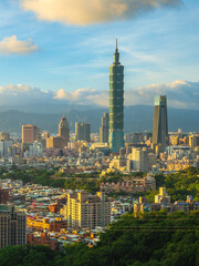 Obraz premium Scenery of Taipei City, the capital of Taiwan