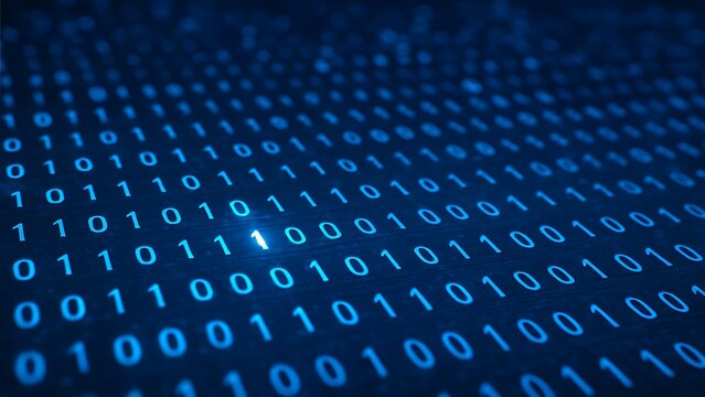 Digital binare code background. Big data digital code. - Powered by Adobe