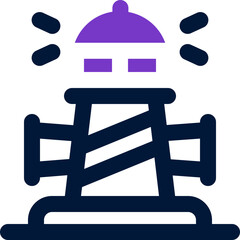 lighthouse duotone icon. Sleek and modern vector icon for websites, mobile apps, marketing materials, and corporate design. Fully scalable and ready to use.