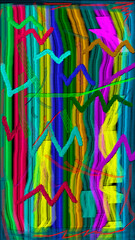 tableau 16/9 art abstrait, PNG fond transparent