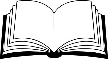 wahite and black book shiluette icon