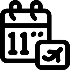 schedule line icon. Clean and minimalist vector icon for websites, mobile apps, presentations, and logos. Fully scalable and customizable for any project.