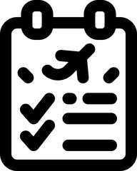 itinerary line icon. Clean and minimalist vector icon for websites, mobile apps, presentations, and logos. Fully scalable and customizable for any project.