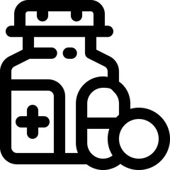 medicine line icon. Clean and minimalist vector icon for websites, mobile apps, presentations, and logos. Fully scalable and customizable for any project.