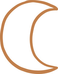 Crescent Moon Outline With Clean Curve