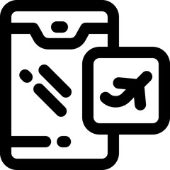 smarthpone line icon. Clean and minimalist vector icon for websites, mobile apps, presentations, and logos. Fully scalable and customizable for any project.