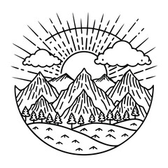 Sunshower, kids line art doodle pattern design t shirt design silhouette and vector, detailed illustration, perfect for relaxation, stress relief, adult coloring books, printable art therapy.