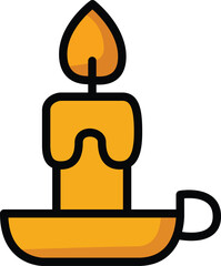 Candle icon isolated on a white background vector illustration
