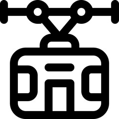 Obraz premium cable car line icon. Clean and minimalist vector icon for websites, mobile apps, presentations, and logos. Fully scalable and customizable for any project.