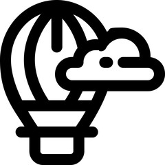 air balloon line icon. Clean and minimalist vector icon for websites, mobile apps, presentations, and logos. Fully scalable and customizable for any project.