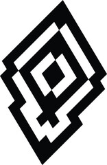 Obraz premium a black and white geometric pattern, possibly a logo or design element
