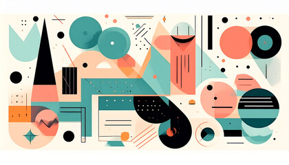 Abstract Geometric Shapes Art Graphic Design