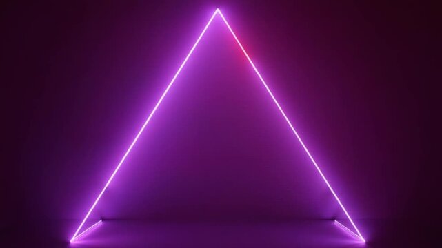 Blue and Red Flashing Triangular Neon Corridor Background VJ Loop in 4K
