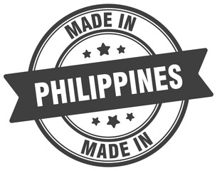 Obraz premium Made in Philippines round sign. Made in Philippines stamp.