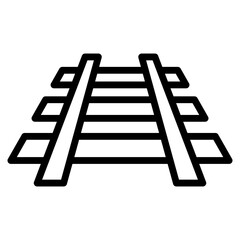 Railway Track  Icon Element For Design
